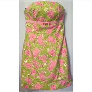 Lilly Pulitzer Vintage “Toast of the Town” Strapless Dress
